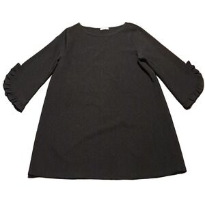 Carole Christian black Tunic Mini Dress Sz L Stretch